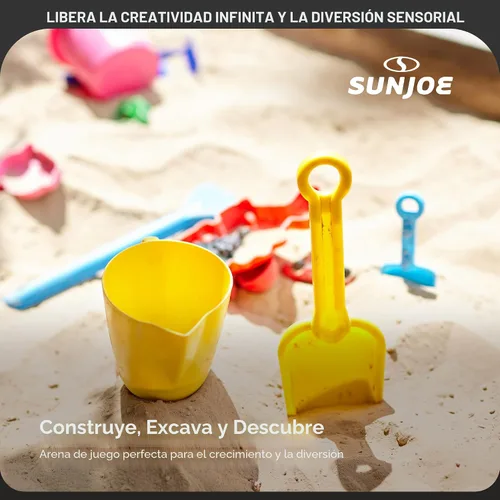 Vista 9 de Sun Joe Silica Play Sand for Sandbox, Sensory Table & Gardens, PLYSAND20