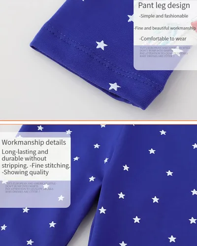 Vista 3 de KISSOURBABY Leggings para niñas pequeñas, pantalones elásticos de moda, pantalones cómodos