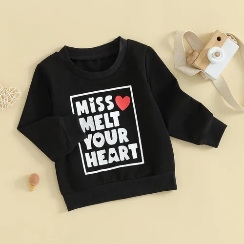 Vista 137 de Sudadera con cuello redondo para el día de San Valentín para bebé, niña, niño, para el día de San Valentín