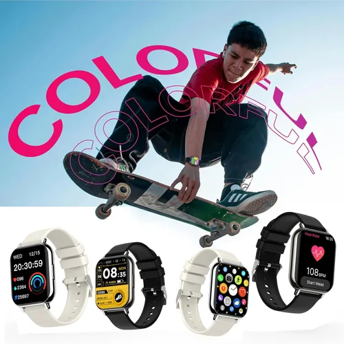 Vista 6 de Q&F Tech C7Pro - Reloj inteligente para seguimiento de salud y fitness, presión arterial y oxígeno/frecuencia cardíaca, sueño, deportes, llamada