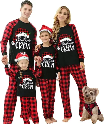 Vista 13 de OAKFashion Conjuntos de Pijamas Familiares de Navidad, Pijamas Familiares a Juego de Navidad Ropa de Dormir Pjs