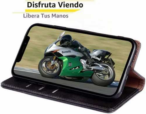 Vista 6 de SUANPOT Funda de piel tipo cartera para iPhone 11 Pro Max de 6.5 pulgadas con bloqueo RFID, soporte para tarjetas de crédito, funda de teléfono