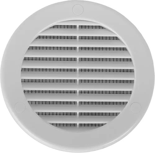 Vista 43 de Paquete de 10 cubiertas redondas de ventilación de aire de 4 pulgadas – Deflector de ventilación de aire Soffit de plástico blanco con malla