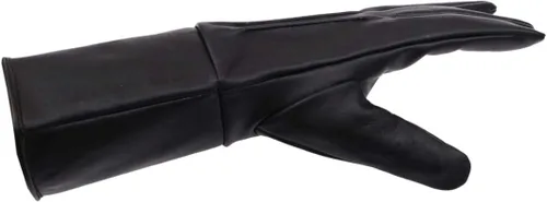 Vista 5 de Guantelete medieval renacentista para hombre sin forro de cuero genuino guantes de artilleríacaballeríainfantero largo brazo