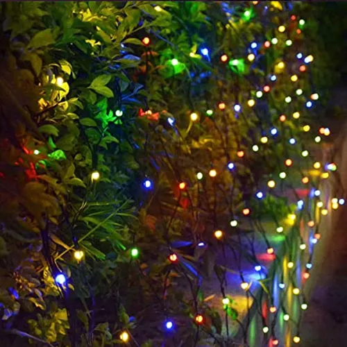Vista 7 de Dazzle Bright - Red de luces de Navidad, 360 luces LED, 12 pies x 5 pies, cable verde impermeable, luces de malla conectables con 8 modos, Varios