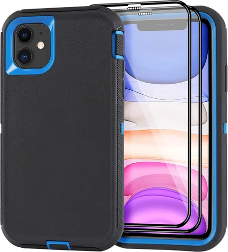 Vista 21 de Funda para iPhone 11 con Clip para Cinturón, Soporte y 2 Protectores de Pantalla, Protección Completa Resistente, Funda a Prueba de Golpes y Caídas