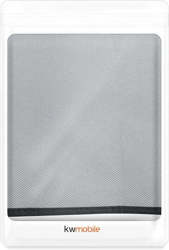 Vista 5 de kwmobile Cubierta antipolvo compatible con HP DeskJet 3720 / DeskJet 3760 - Funda de impresora - Funda protectora de tela - Gris claro
