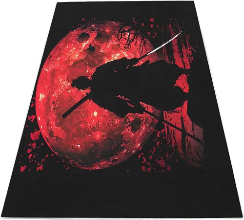 Vista 5 de Generic Alfombra lavable a máquina, alfombra Samurai para sala de estar, antideslizante, 2 x 3, alfombras oblongas para dormitorio, cocina, pasillo