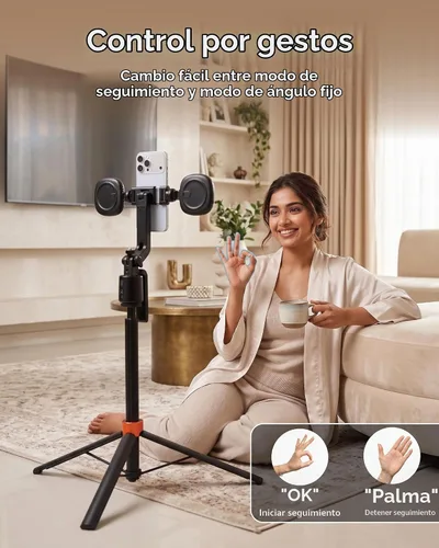 Vista 3 de Soporte de trípode de seguimiento automático resistente de 360 °