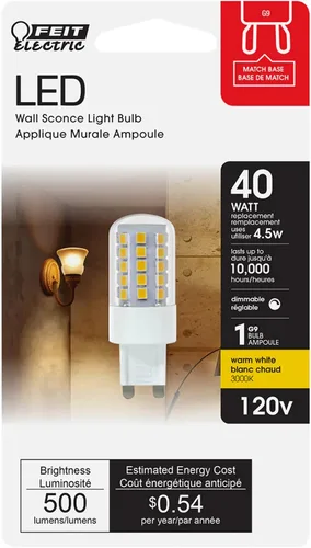 Vista 2 de FEIT BPG940/830/LED - Bombilla LED G9, 500 lúmenes, color blanco cálido