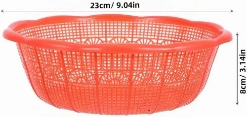 Vista 2 de SHOWERORO - 10 cestas de plástico para lavar arroz y frutas, colador de cocina para drenaje de verduras para uso doméstico y restaurante, 9.05 x