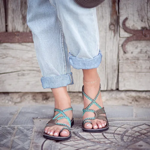 Vista 4 de Plaka - Sandalias planas para mujer Palm Leaf