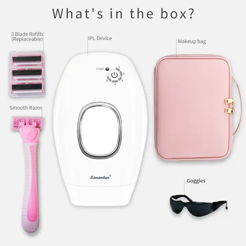 Vista 7 de [Aprobado por la FDA] Eliminación de vello IPL Aimanfun en casa depilación láser para mujeres y hombres, dispositivo removedor permanente sin dolor