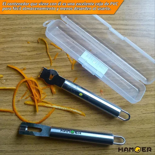 Vista 9 de Lemon Citrus Zester & Channel Knife Juego de 2 herramientas con una caja de almacenamiento