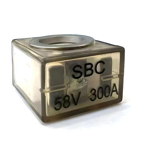 Vista 14 de Bloque de fusibles de terminal doble South Bend Components con clasificación marina (MRBF), 300A máx., 58V CC máx., IP 66, protegido contra