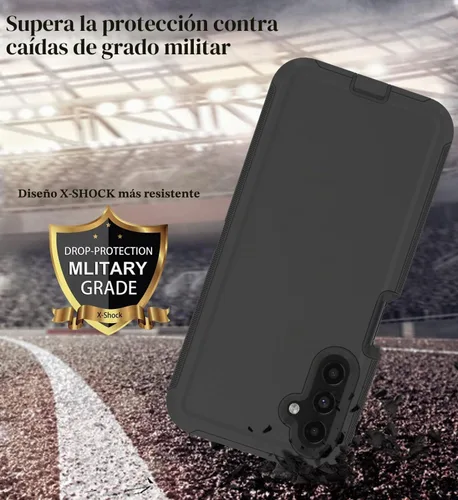 Vista 4 de ONOLA Funda compatible con Samsung Galaxy A14 5G con protector de pantalla HD, resistente a los golpes y a las caídas, funda de 3 capas para Samsung