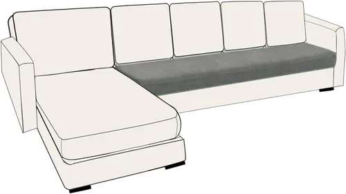 Vista 7 de UNBBRRL Fundas de cojín de asiento para sofá, elásticas, funda de cojín individual para sofá, fundas de cojín para sofá, fundas de héroe protegen
