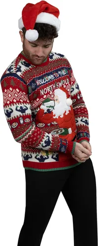 Vista 6 de Blizzard Bay - Suéter feo de Navidad para hombre, diseño de Santa
