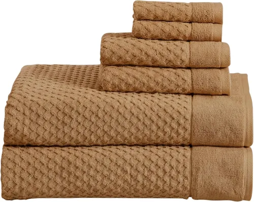 Vista 31 de Great Bay Home - Toallas de mano 100% algodón blanco, 6 toallas de baño suaves para manos, altamente absorbentes y de secado rápido, colección 01