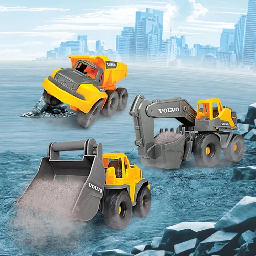Vista 6 de DICKIE TOYS - Paquete de 3 camiones de construcción de 10 pulgadas (203725007)