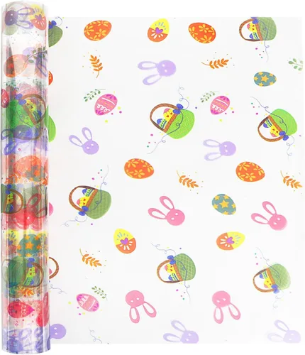 Vista 10 de JOYIT Rollo de celofán de feliz cumpleaños de 100 pies de largo x 35 pulgadas de ancho, rollo de celofán transparente de 3 mil de grosor, bolsas
