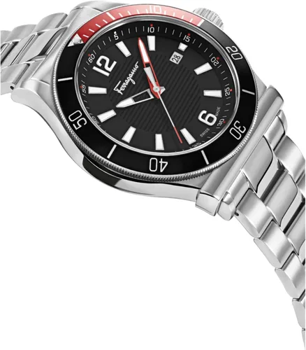 Vista 3 de Salvatore Ferragamo Reloj deportivo Ferragamo 1898 para hombre negro SFYK00620 Plateado Ferragamo 1898
