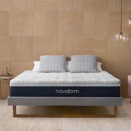 Vista 2 de Novaform Serafina Pearl - Cubrecolchón de espuma viscoelástica de gel de 14 pulgadas, tamaño Queen