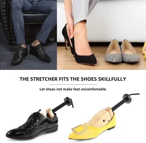 Vista 3 de Ensanchador de zapatos ajustable de madera para hombres y mujeres 1 unidad