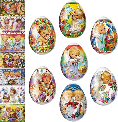 Vista 4 de Juego de 3: Lote de 10 + Ángeles + Matryoshka Termoencogible Decoración de Manga de Pascua Huevos de Pascua Pysanka Pysanky
