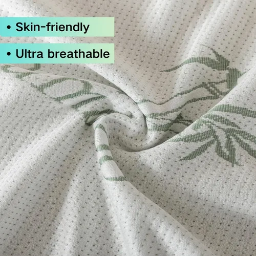 Vista 2 de WhatsBedding Funda de colchón tamaño individual (solo funda), viscosa transpirable hecha de bambú, protector de colchón con bolsillo profundo