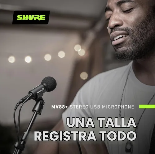 Vista 3 de Micrófono Shure MV88+ USB estéreo - Micrófono de condensador para transmisión y grabación de voces e instrumentos, compatible con Mac y Windows