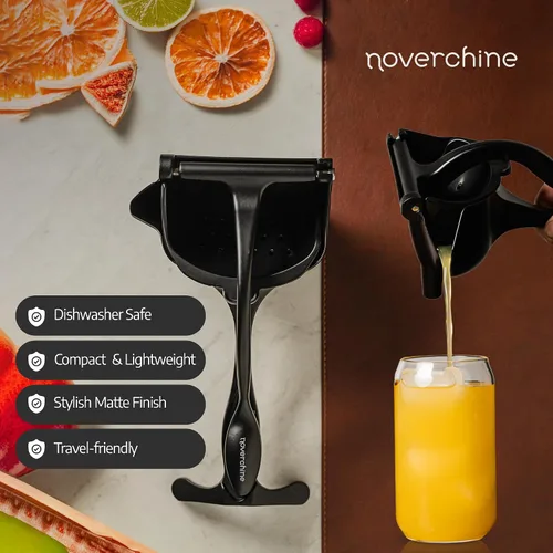 Vista 7 de Lemon Sqeeuzer Exprimidor manual de mano – Exprimidor de prensa de cítricos para jugo de naranja fresca, limón, lima, granada – Exprimidor de limón