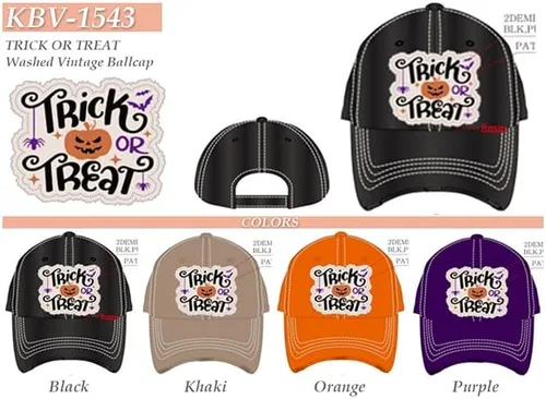 Vista 5 de Gorra de béisbol para mujer, diseño de bruja mala, estilo vintage, desgastada