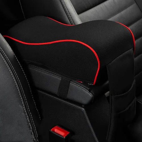 Vista 7 de Almohada para reposabrazos de consola central de automóvil, cojín de espuma viscoelástica para reposabrazos de automóvil con soporte para teléfono