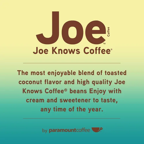 Vista 6 de Joe Knows Coffee Coconut Crazy Joe, bolsa de 12 onzas – Café tostado medio