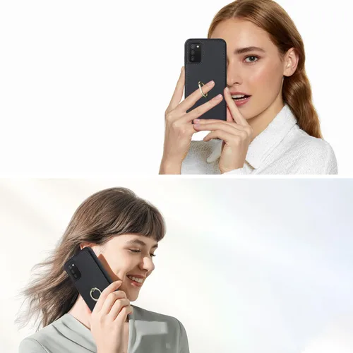 Vista 8 de Lipvina Funda para Samsung Galaxy A03s con tarjetero, Galaxy A03s Funda tipo cartera para mujer, tarjetero de crédito, soporte de anillo, fundas