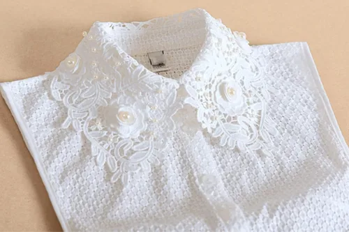 Vista 9 de Elegtiskas - Collar de media camisa desmontable para mujer y niña
