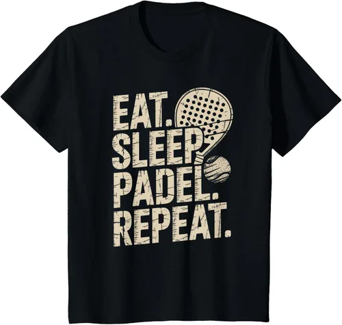 Vista 78 de Camiseta Eat Sleep Padel Repeat Padel Jugador de Tenis