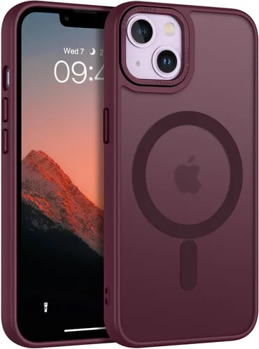 Vista 11 de BENTOBEN Funda magnética para iPhone 13 [compatible con Magsafe] Funda translúcida mate para iPhone 13, delgada y delgada, a prueba de golpes