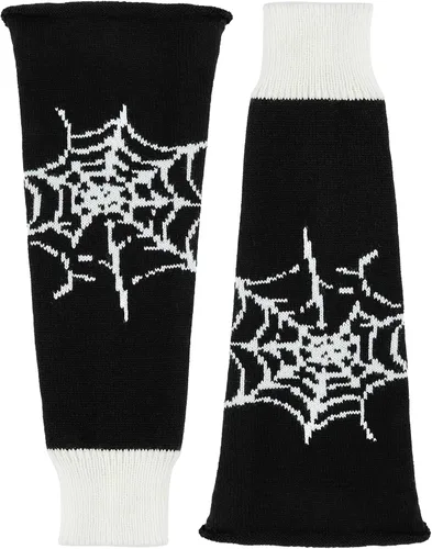 Vista 5 de Zando Calentadores de piernas Y2K para mujer, calentadores de piernas Y2K, calentadores de piernas kawaii, 80, Halloween, punk gótico, Lolita, Araña