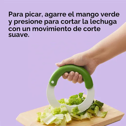 Vista 5 de Chef'n 104-259-120 SaladShears - Picador de lechuga de nailon, color blanco