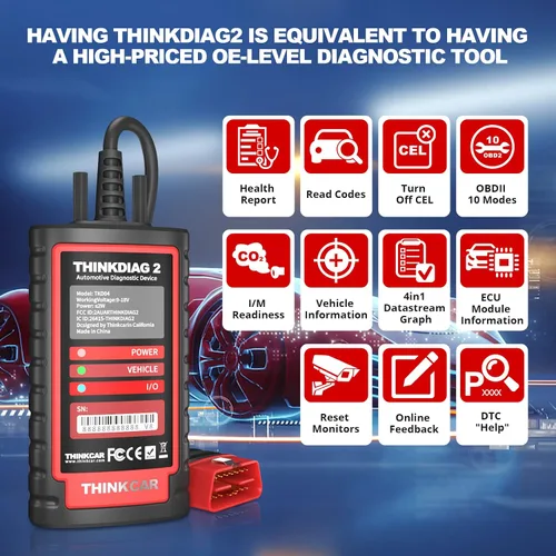 Vista 7 de Thinkdiag2 - Escáner de diagnóstico OBD2 de control bidireccional para iOS y Android, escaneo Bluetooth con protocolo CAN-FD, AutoVIN, prueba
