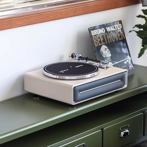 Vista 7 de syitren SEVIA Tocadiscos Vintage Tornamesa para Discos de Vinilo con Altavoces Integrados Bluetooth Fonógrafo Retro Adjustable