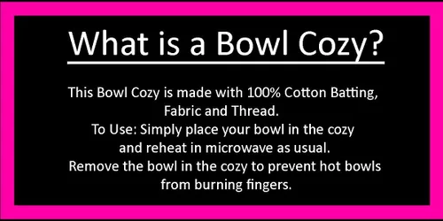 Vista 2 de Foxy Dreams quilted cotton reversible microwavable soup bowl holder or cozy
