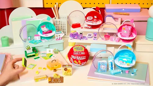 Vista 8 de MGA's Miniverse Make It Mini Hello Kitty and Friends Series 3 Mini coleccionables, Sanrio, réplicas de papelería retro, manualidades, bricolaje, 8+