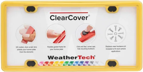 Vista 12 de WeatherTech ClearCover - Cubierta de lente de acrílico transparente con marco duradero que protege las matrículas, color negro