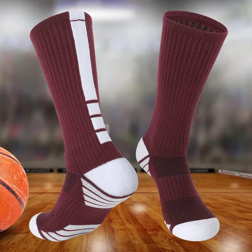 Vista 4 de Calcetines de baloncesto para hombre, 24 pares, calcetines deportivos acolchados a media pantorrilla para hombres, mujeres, niños y niñas