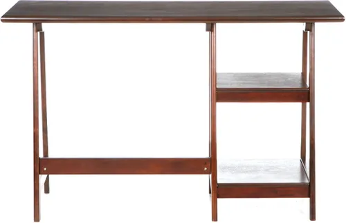 Vista 5 de SEI Furniture Langston - Escritorio espacioso con 2 estantes fijos con marco A, color espresso (modelo: HO9246)