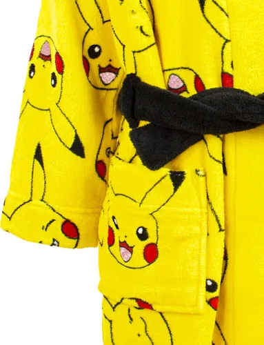Vista 5 de Pokemon Bata de baño para niños y niñas Pikachu con orejas 3D