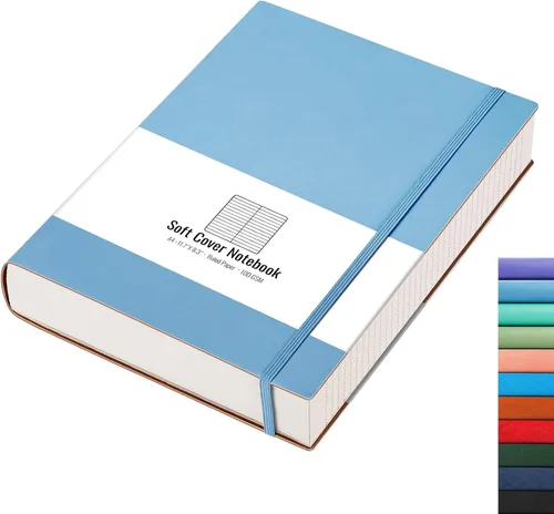 Vista 18 de AHGXG Cuaderno universitario rayado A4 - Cuaderno en blanco A4 extragrande con líneas - 320 páginas de diario grueso para escribir, papel grueso